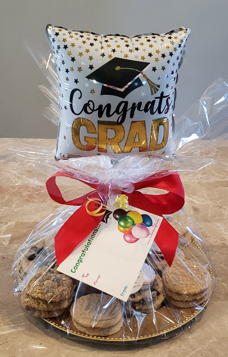 Graduation Tray with a Stick Balloon – Cookies Tonight